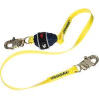 Coated Web Shock-Absorbing Lanyard, 6', Snap Hook Center, Snap Hook Leg Ends OCP Construction Supplies