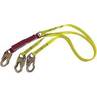 External Energy Absorber Lanyard with 3/4" Hooks, 6', Snap Hook Center, Snap Hook Leg Ends, Polyester OCP Construction Supplies