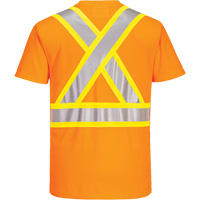 T-shirt de s&eacute;curit&eacute; &agrave; bandes contrastantes, Polyester, Petit, Orange haute visibilit&eacute; OCP Construction Supplies