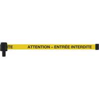 PLUS Banner, Attention - Entr&eacute;e Interdite, 15', Black and Yellow Tape OCP Construction Supplies