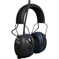 Black & Blue Air Defender AM/FM BT Earmuffs, Headband Style, 25 dB OCP Construction Supplies