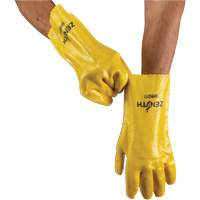 Rough-Finish Chemical-Resistant Gloves, Size 9, 12" L, PVC, Interlock Inner Lining, 47-mil OCP Construction Supplies
