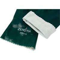 Double Dipped Green Gloves, 12" L, PVC, Cotton Jersey Inner Lining, 70-mil OCP Construction Supplies