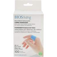 Blue Bandages, Rectangular/Square, 3", Fabric Metal Detectable, Sterile OCP Construction Supplies
