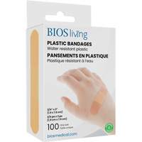 Water-Resistant Bandages, Rectangular/Square, 3", Plastic, Sterile OCP Construction Supplies