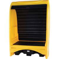 2-Drum Hard Cover Spill Pallet, 43.11" L x 61.61" W x 83.07" H, 1433 lbs. Load Capacity OCP Construction Supplies