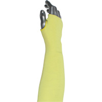 Manchette r&eacute;sistante &agrave; la coupe &agrave; 2 plis Kut Gard avec ouverture pour le pouce , Aramide/ATA, 10", ASTM ANSI niveau A6, Jaune OCP Construction Supplies