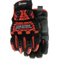 010R Extreme Red Impact Resistant Gloves, X-Small, Microfibre Palm, Hook & Loop Cuff OCP Construction Supplies