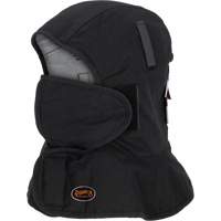 Pioneer 765A Flame-Resistant Quilted Hard Hat Liner with Long Neck & Detachable Mouthpiece, Black/Grey, Cotton/FR-Tech&reg;/Modacrylic/Nylon OCP Construction Supplies