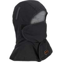 Pioneer 765A Flame-Resistant Quilted Hard Hat Liner with Long Neck & Detachable Mouthpiece, Black/Grey, Cotton/FR-Tech&reg;/Modacrylic/Nylon OCP Construction Supplies