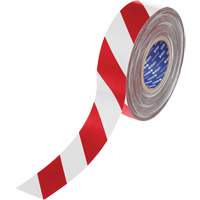 ToughStripe&reg; Max Floor Marking Tape, 2" x 100', Polyester, Red and White OCP Construction Supplies