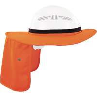 Chill-Its 6661 Universal Hard Hat Brim with Neck Shade, Hi-Vis Orange OCP Construction Supplies