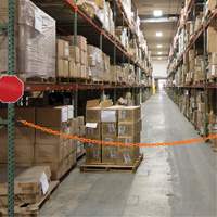 Magnetic Chain Barrier Warehouse Kit, Orange, 2" Link, 15' Length OCP Construction Supplies