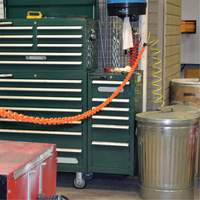 Magnetic Chain Barrier Warehouse Kit, Orange, 2" Link, 15' Length OCP Construction Supplies
