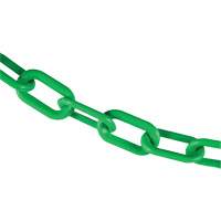 Plastic Barrier Chain, Green, 2" Link, 100' Length OCP Construction Supplies