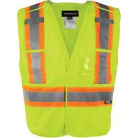 High-Visibility 5-Point Tear Away Vest, High Visibility Orange, Medium/Small, Polyester OCP Construction Supplies