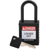 Velocity Safety Lockout Padlock, Safety Padlock, Keyed Different, Nylon, 1-1/2" Width OCP Construction Supplies