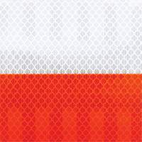 High Intensity Grade Flexible Work Zone Sheeting 382VHIP, 5" W x 150' L, Orange and White OCP Construction Supplies