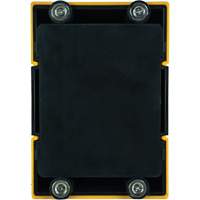 HAZLOK Safety Barrier System, Plastic, Magnetic Mount, 30', Black and Yellow Tape OCP Construction Supplies