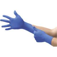 MICROFLEX N21 Disposable Gloves, 6.5/7/Small, Nitrile, 4.7-mil/5.5-mil, Powder-Free, Cobalt, Class 2 OCP Construction Supplies