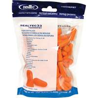 SEALTEC33 Orange Disposable Foam Earplugs, Bulk - Polybag OCP Construction Supplies