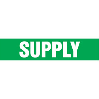 Marqueurs de tuyau "Supply", Autocollant, 4" h x 24" la, Blanc/vert OCP Construction Supplies