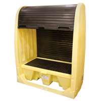 Drum Hardcover & Spillpallet With  Drain, 60" L x 37" W x 72" H, 2000 lbs. Load Capacity OCP Construction Supplies