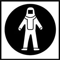 &eacute;tiquettes avec pictogramme Right to Know - Combinaison pleine protection, Vinyle, Feuille, 5/8" lo x 3/4" la OCP Construction Supplies