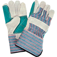 Standard Quality Double Palm Fitters Glove, Large, Split Cowhide Palm, Cotton Inner Lining OCP Construction Supplies