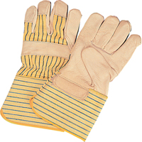Standard-Duty Dry-Palm Fitters Gloves, Large, Grain Cowhide Palm, Cotton Inner Lining OCP Construction Supplies