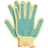 Knit Gloves with Dots, Size Small/7, 7 Gauge, PVC Coated, Kevlar&reg; Shell, ANSI/ISEA 105 Level 2 OCP Construction Supplies