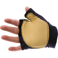 Anti-Impact Tool Grip Fingerless Right-Hand Glove, Size X-Small, Grain Leather Palm OCP Construction Supplies