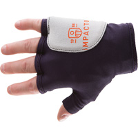 Palm/Side Fingerless Protection Gloves - Right, X-Small, Suede Palm, Slip-On Cuff OCP Construction Supplies