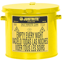 Oily Waste Cans, FM Approved/UL Listed, 2 US gal., Yellow OCP Construction Supplies