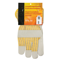 Winter-Lined Patch-Palm Fitters Gloves, Large, Grain Cowhide Palm, Cotton Fleece Inner Lining OCP Construction Supplies