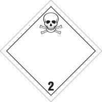 Plaque-&eacute;tiquette TMD gaz toxique, Plastique OCP Construction Supplies