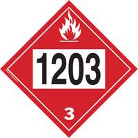 Plaque-&eacute;tiquette TMD 1203 pour liquide inflammable essence & essence-alcohol, Plastique OCP Construction Supplies