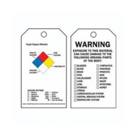 Right-To-Know Tags, Polyester, 3" W x 5-3/4" H, English OCP Construction Supplies