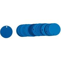 Blank Round Valve Tags, Aluminum, 2" dia OCP Construction Supplies