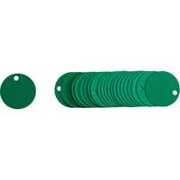 Blank Round Valve Tags, Aluminum, 2" dia OCP Construction Supplies