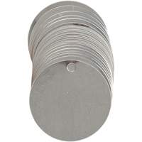 Blank Write-On Valve Tags, Stainless Steel, 2" dia OCP Construction Supplies