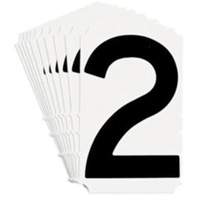 Quick-Align&reg; Individual Gothic Number and Letter Labels, 2, 4" H, Black OCP Construction Supplies
