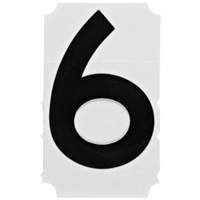 Quick-Align&reg; Individual Gothic Number and Letter Labels, 6, 4" H, Black OCP Construction Supplies