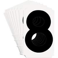 Quick-Align&reg; Individual Gothic Number and Letter Labels, 8, 4" H, Black OCP Construction Supplies
