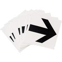 Quick-Align&reg; Individual Gothic Number and Letter Labels, Arrow Symbol, 4" H, Black OCP Construction Supplies