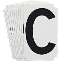 Quick-Align&reg; Individual Gothic Number and Letter Labels, C, 4" H, Black OCP Construction Supplies