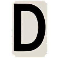 Quick-Align&reg; Individual Gothic Number and Letter Labels, D, 4" H, Black OCP Construction Supplies