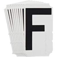 Quick-Align&reg; Individual Gothic Number and Letter Labels, F, 4" H, Black OCP Construction Supplies