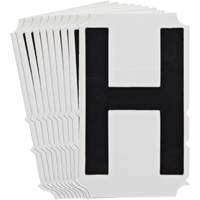 Quick-Align&reg;Individual Gothic Number and Letter Labels, H, 4" H, Black OCP Construction Supplies