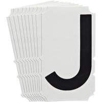 Quick-Align&reg;Individual Gothic Number and Letter Labels, J, 4" H, Black OCP Construction Supplies